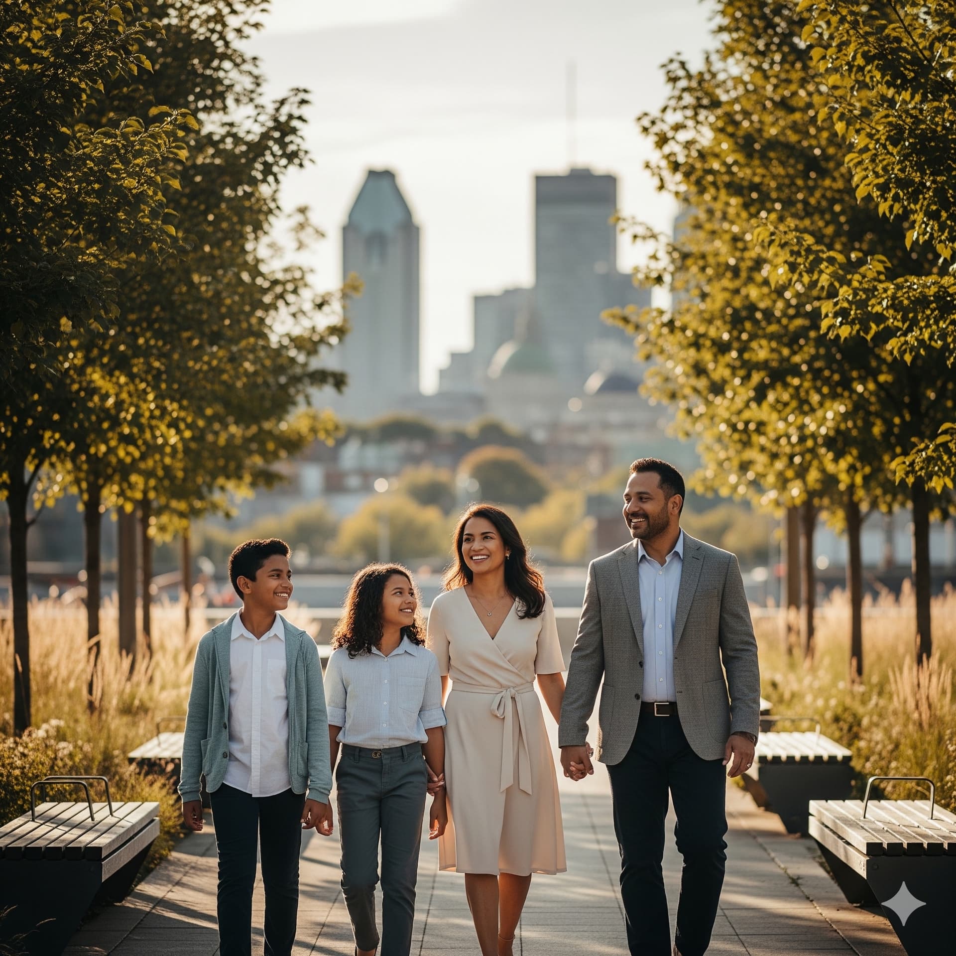 Family settled in Montreal, Canada · permanent residency