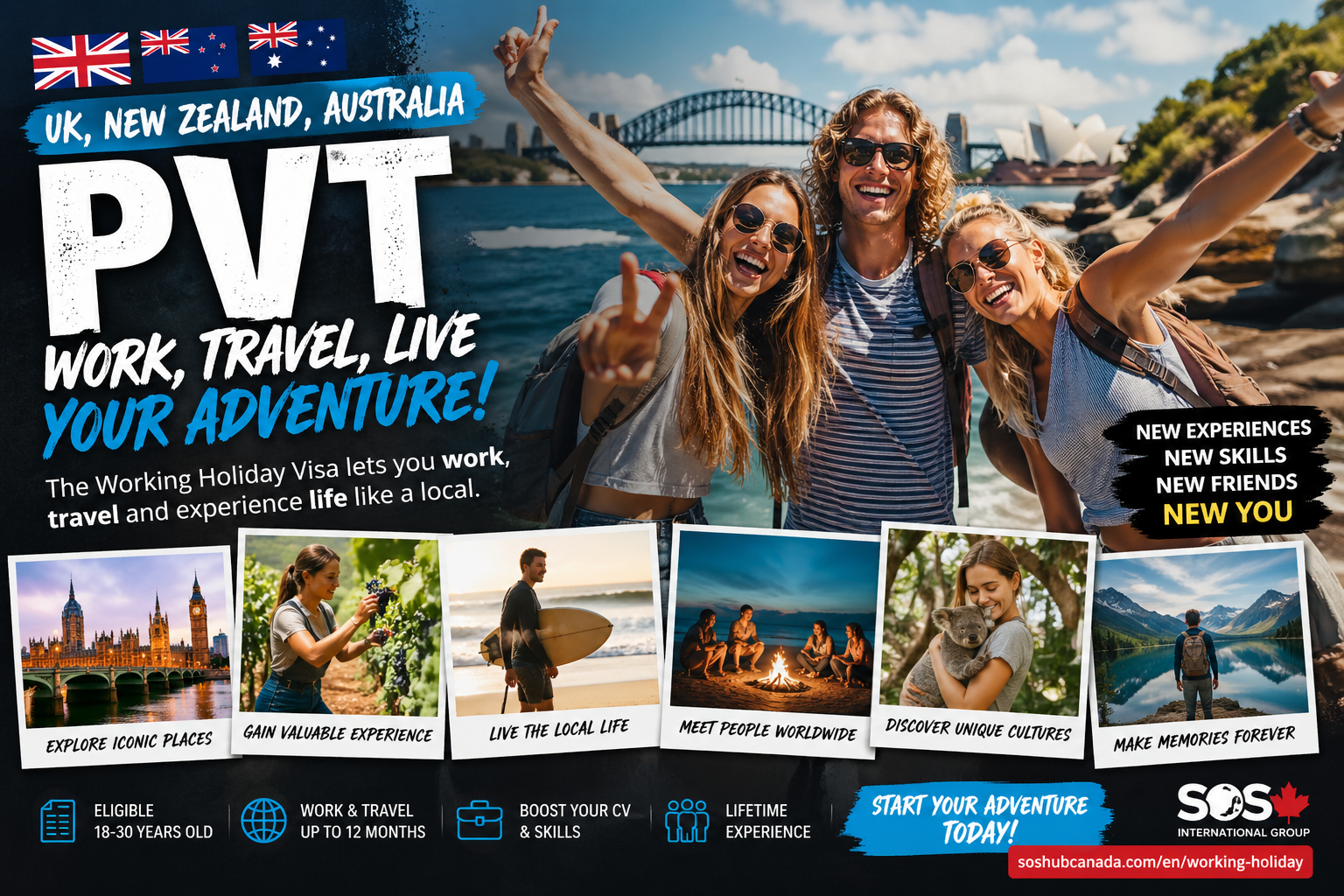 IEC Working Holiday for UK, New Zealand and Australia — Work, Travel, Live Your Adventure